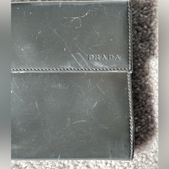 Prada Wallet - Spazzolato Portafoglio in Color Gray Smog with authenticity card - Picture 4 of 16